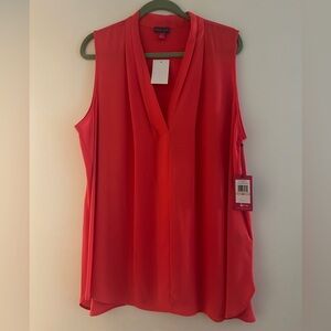 Vince Camuto Pink Tank Top Elegant V-Neck